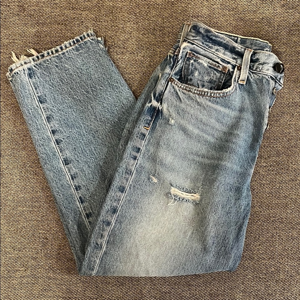 Ética Distressed Blue Jeans - Tyler Vintage Straight cut